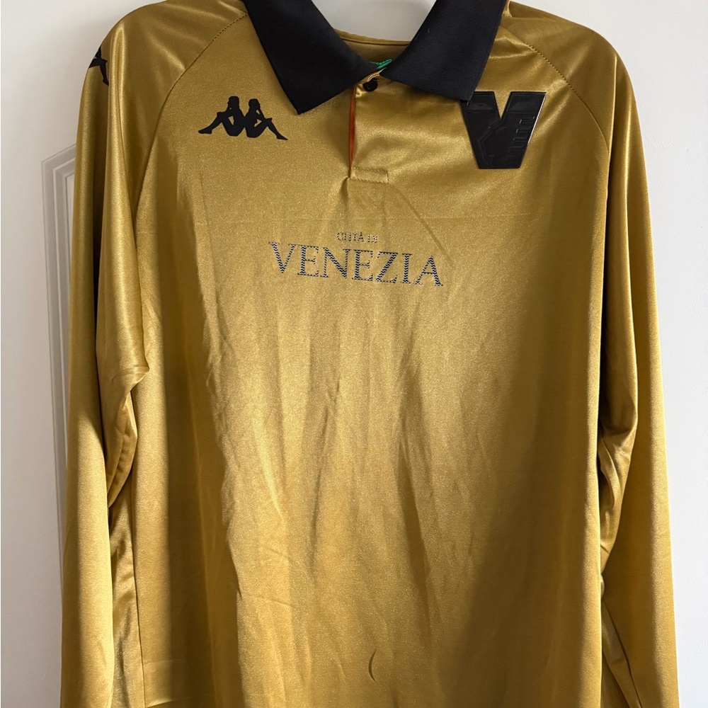 Kappa Venezia FC 2022 2023 Long Sleeve Jersey XL Gold Soccer Shirt